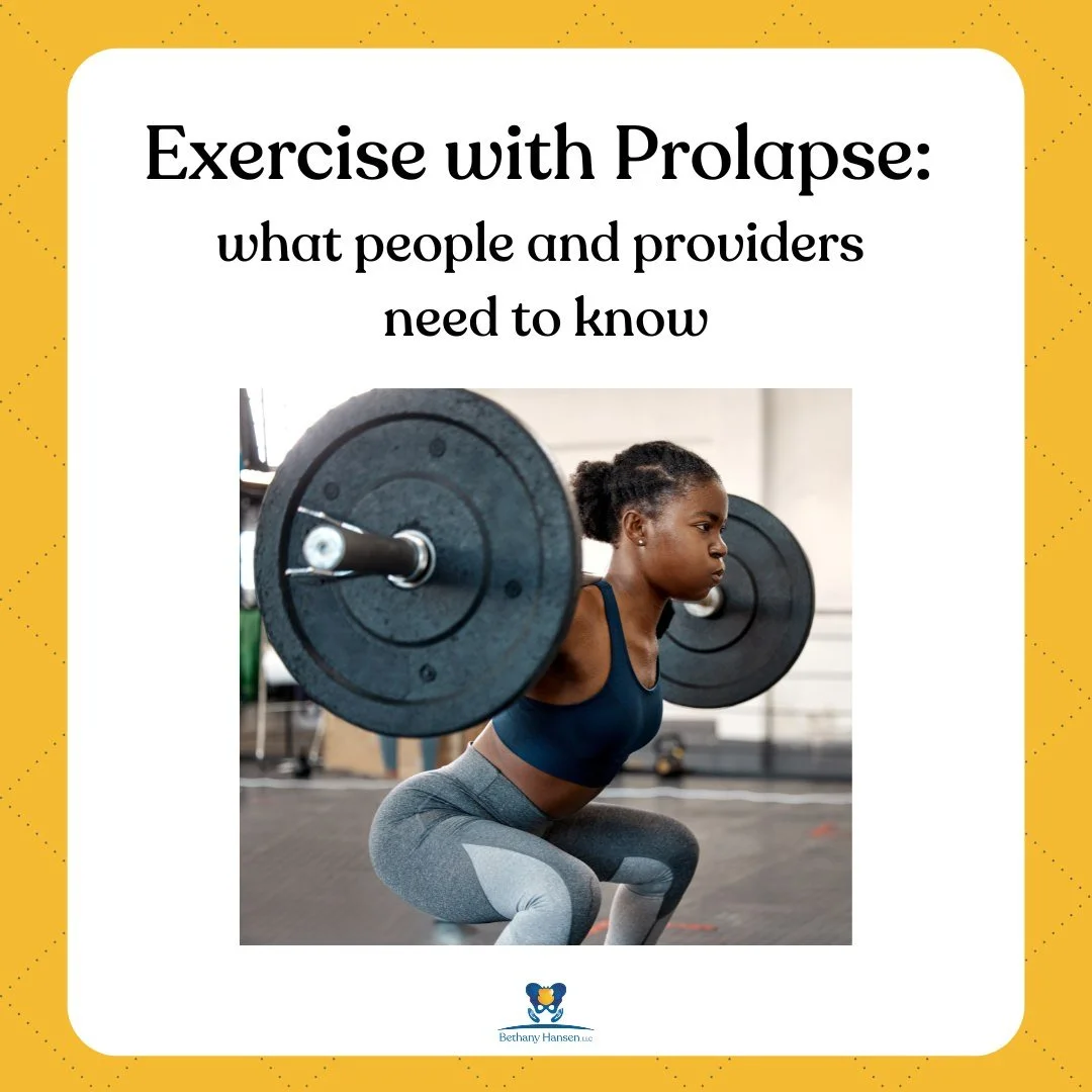 exercise with prolapse pelvic floor physical therapy Bethany Hansen DPT