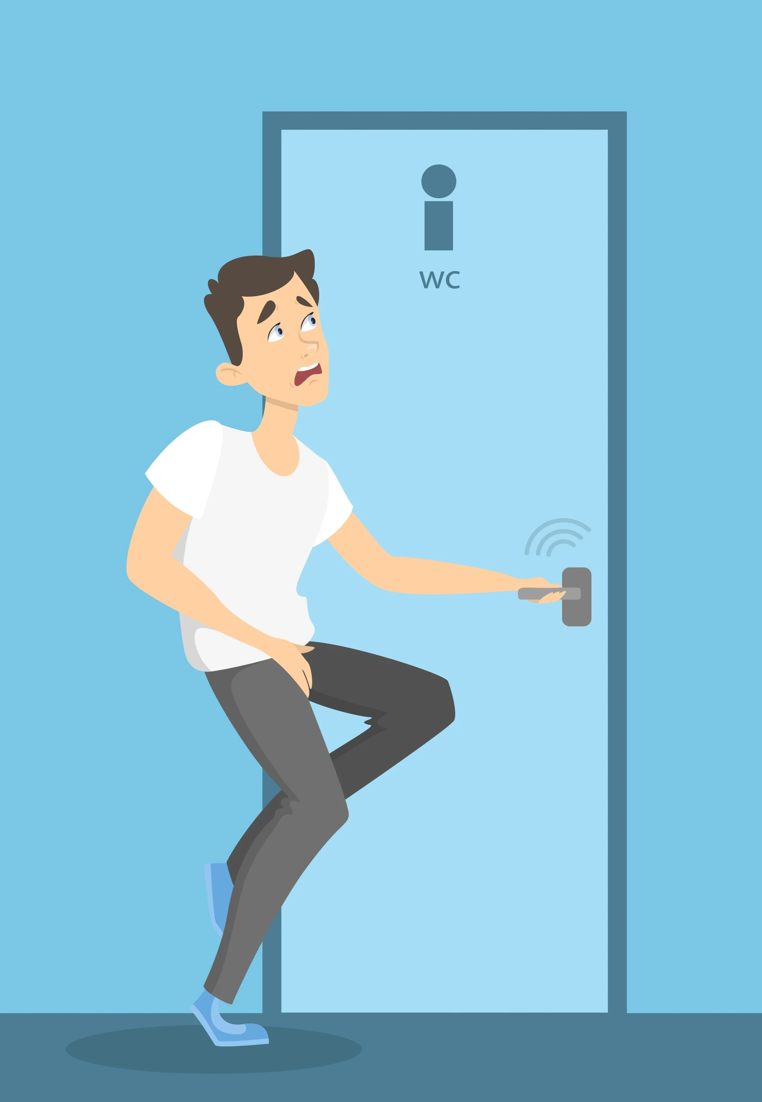 man with bladder urgency